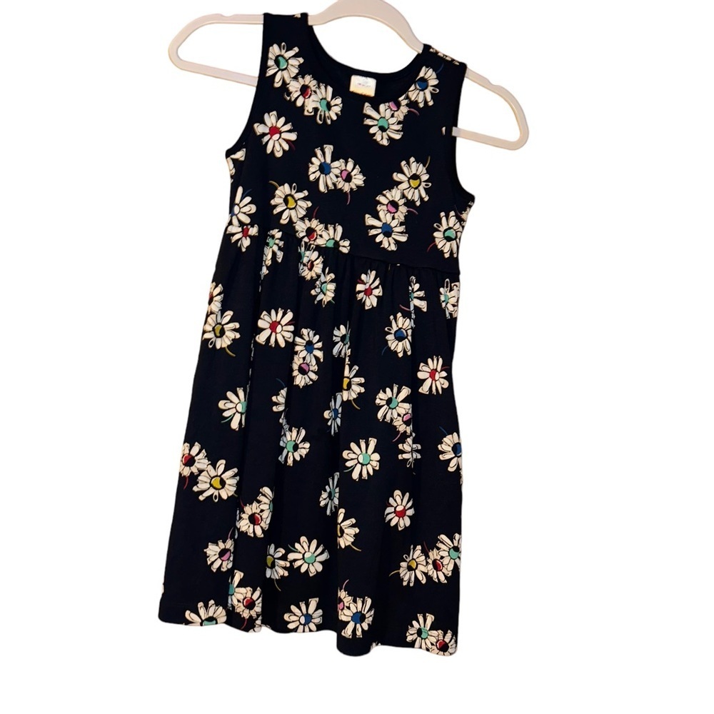 Hanna Andersson girls navy floral dress size 8 daisy print